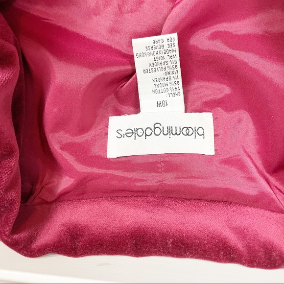 Dark academia/light Academia, Burgundy Velvet, Long lined blazer, plus size 18 - Picture 12 of 13